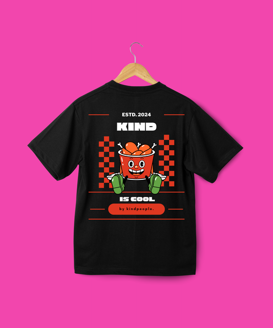 kind bucket | black tee | kindpeople.kids | regular kids tee