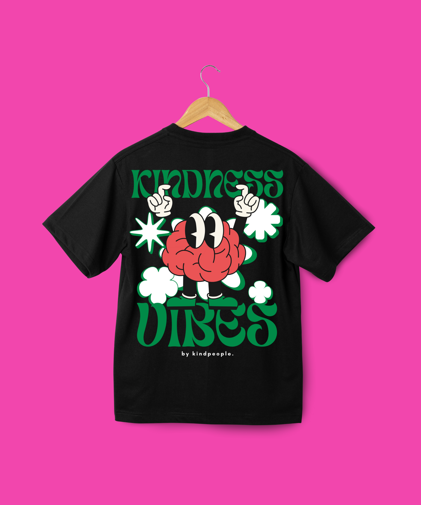 kindness vibes | black tee | kindpeople.kids | regular kids tee