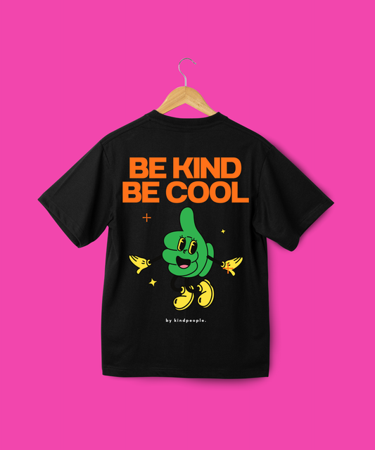 be kind. be cool tee | black tee | kindpeople.kids | regular kids tee