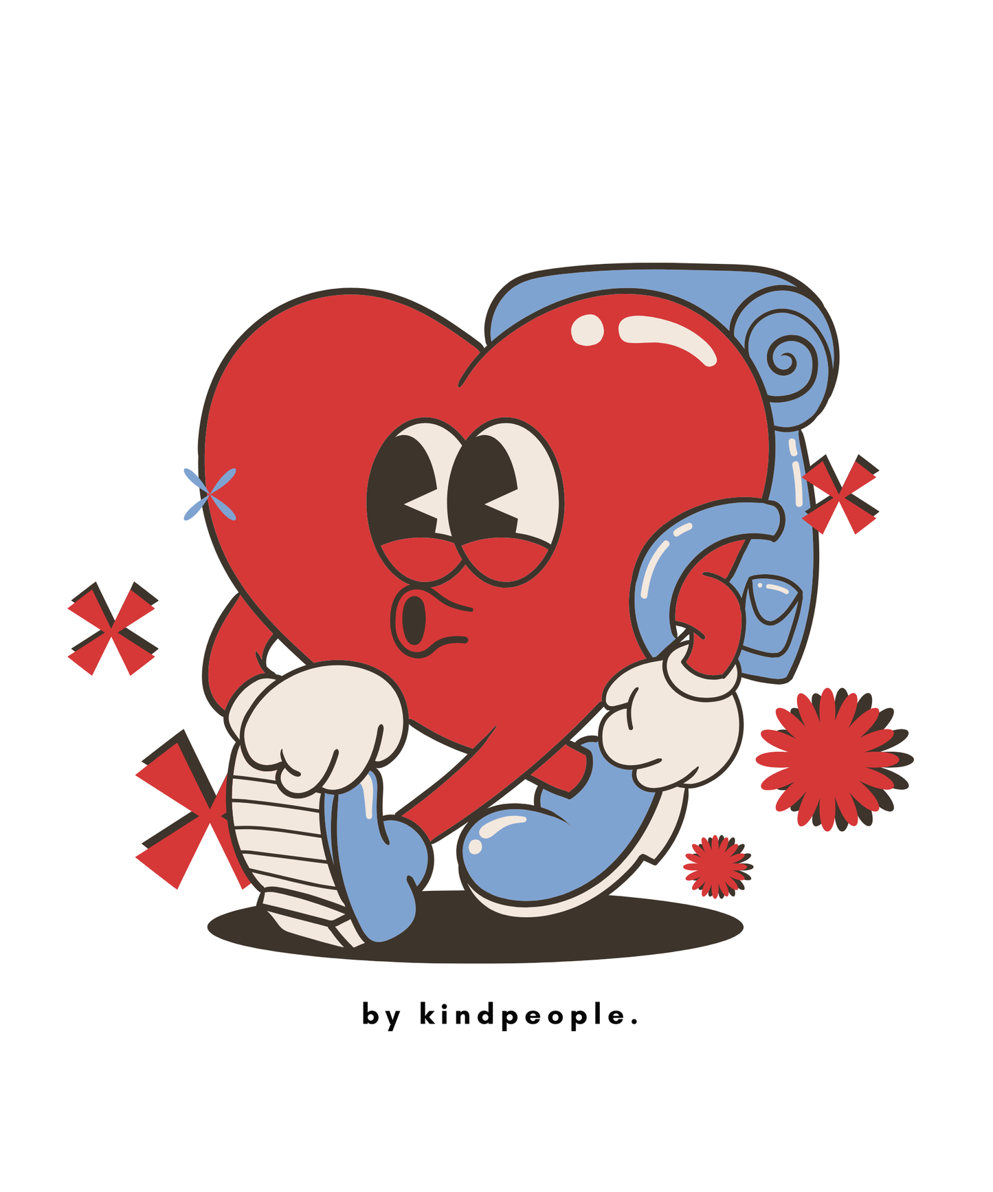 kindpeople. love heart | kindpeople.kids | regular kids tee