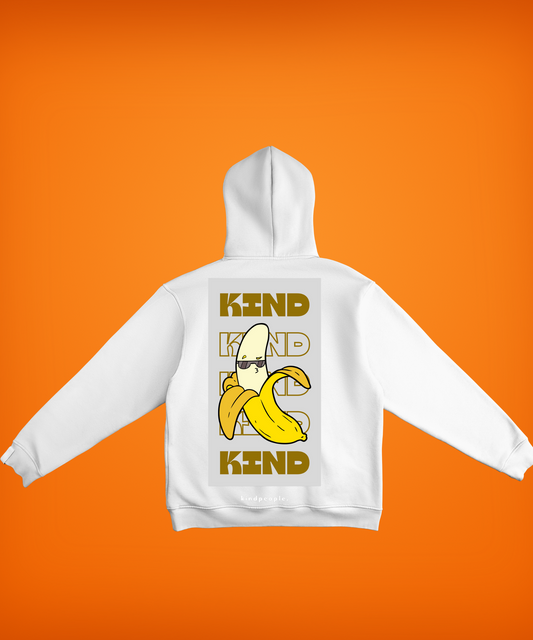 kind banana | kindpeople.kids | white kids hoodie